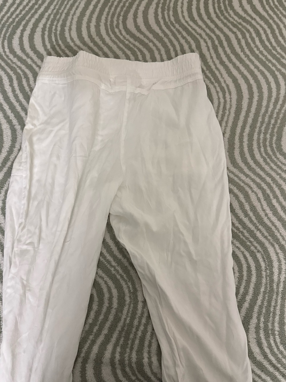 Chico's White Elastic-Waist Jogger Pants